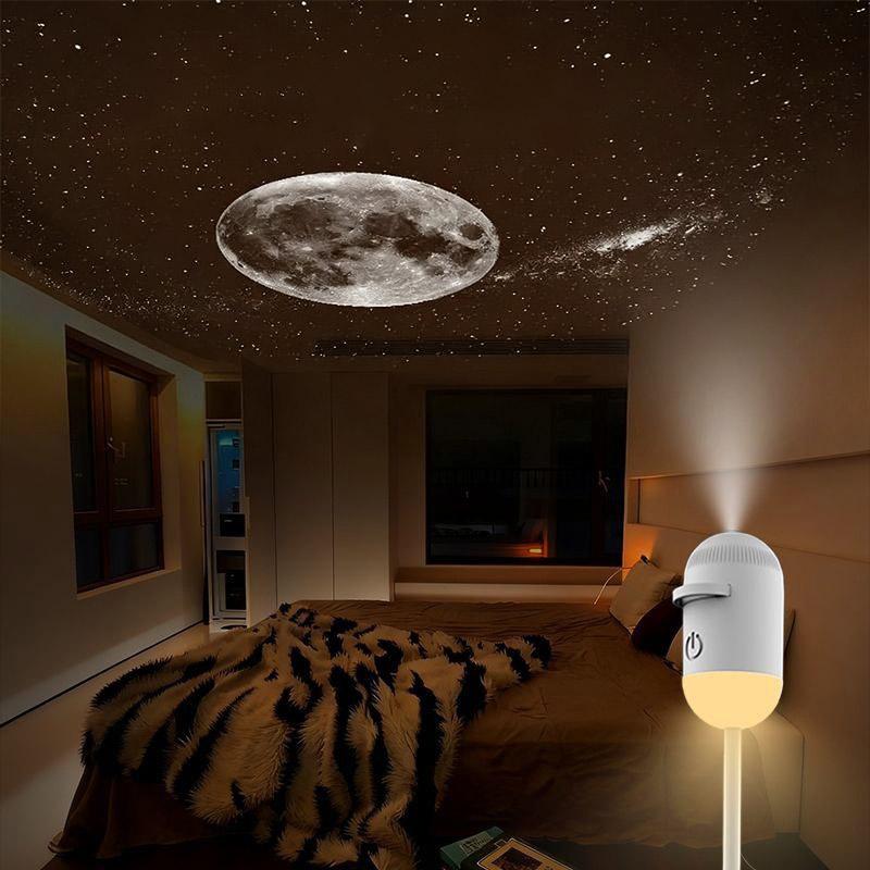 Rotatable Galaxy Starry Sky Projector Portable Car Home Decor 2-In-1 Wiring-Free Led Sunset Atmosphere Lamp Children Adult Gifts