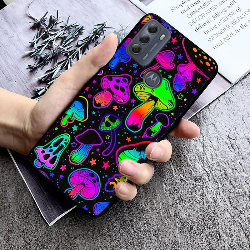 Trippy Mushroom Wizard Phone Case For Motorola G84 G22 G32 G34 G52 G10 G20 G30 G60 G60S G13 G50 G54 G62 G53 G72 G85 G24 Power