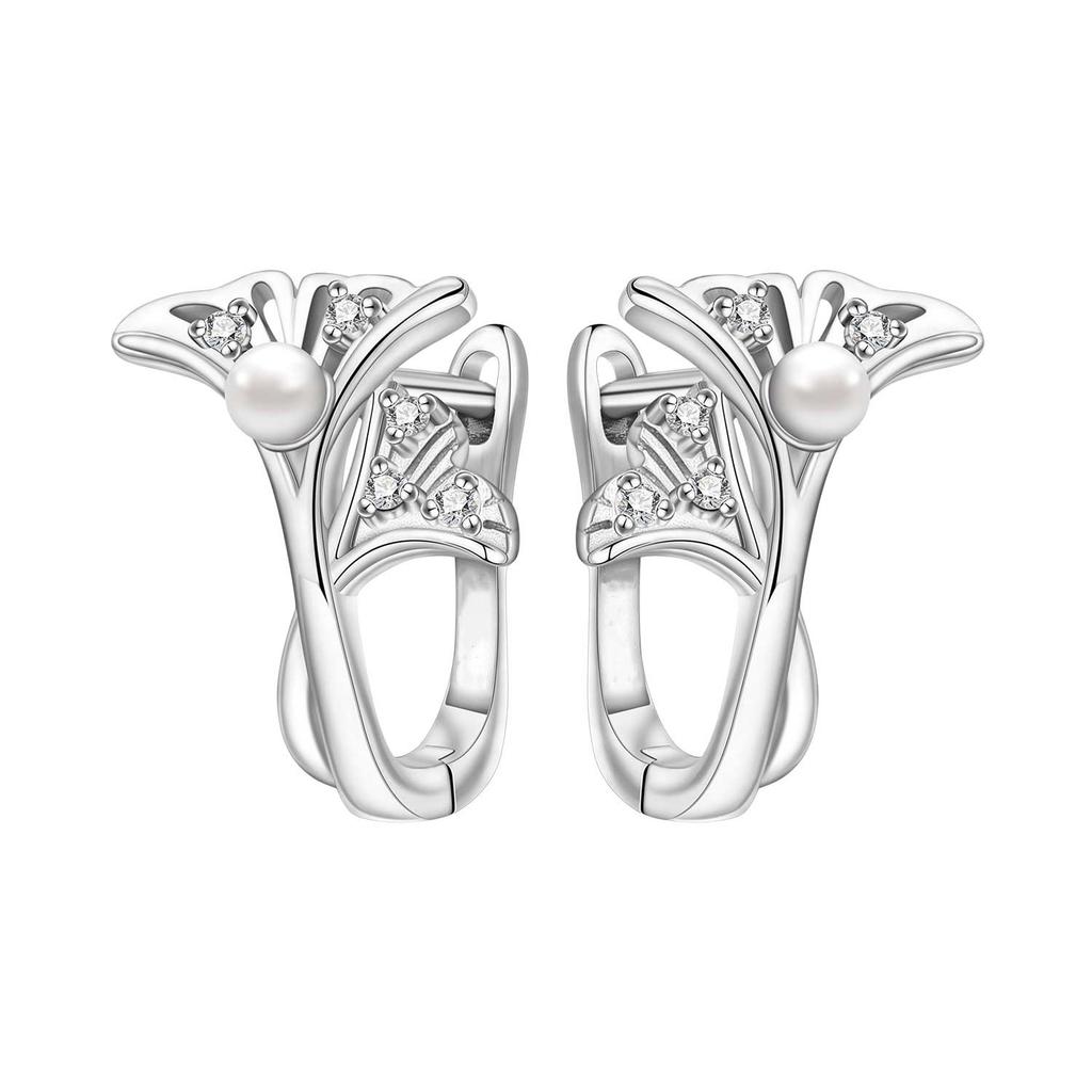 S925 Silver Vintage Lace Vine Earrings Colorful Floral Gemstone Hoop Earrings Jewelry Accessories