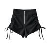 Women's 2024 Korean Style High Waist Black Lace-up Slimming Shorts - Versatile Summer Casual Wear