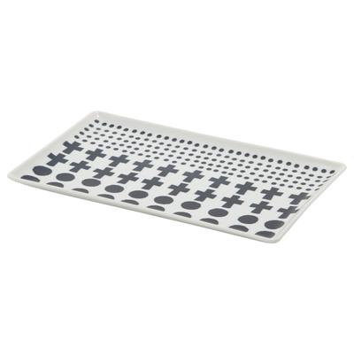 TAMAKI Plate Block Print White Diameter 16 X Depth 26 X Height 1.8cm Microwave and Dishwasher Safe Made In Japan T-836965