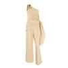 French-Style 2026 Summer Women's Outfit: Sleeveless Asymmetrical Tie-Up Tank Top and High-Waisted Long Pants Two-Piece Set