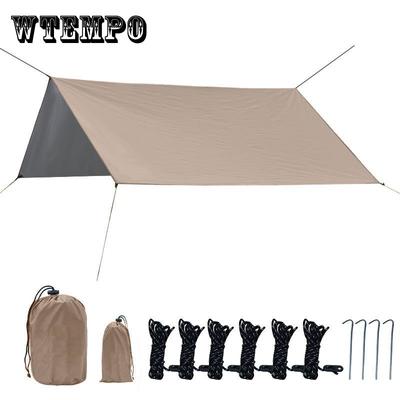 Waterproof Tarp Tent Shade Outdoor Camping Hammock Rain Fly UV Garden Awning Canopy Sunshade Ultralight 300x300cm