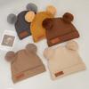 Wolle Baby Mütze Hut Herbst Winter Baby Mütze für Mädchen Jungen Bommel Kinder Hut Säugling Motorhaube Kleinkind Zubehör 1-3y