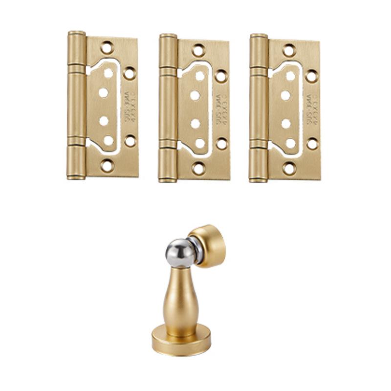 Aluminum Alloy Indoor Door Lock Wood Grain Handle Bedroom Silent Lock Safety Magnetic Lock Universal Split Locks Door Hardware
