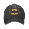 BatUnisex Symbol  Grainy Logo Unisex Style Baseball Cap  Distressed Washed Hats Cap Vintage Outdoor Summer Adjustable Sun Cap