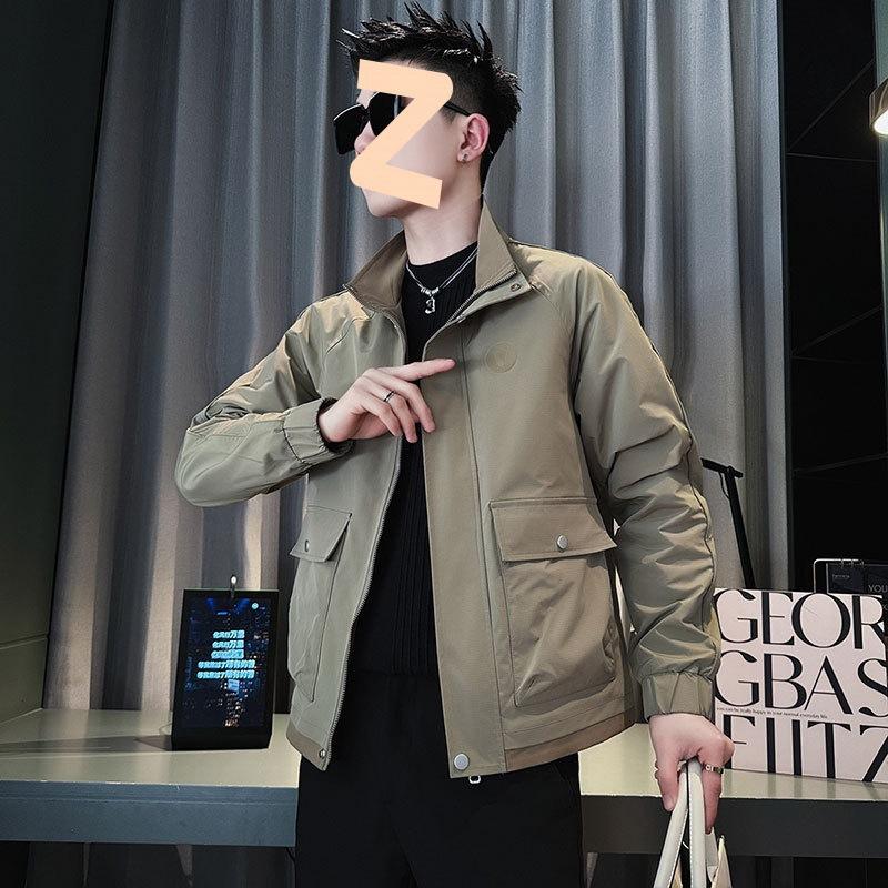 

Осень и зима модный бренд мужская куртка в стиле милитари мужской топ со стойкой 2025 новый высококлассный хулиганский красивый повседневный пиджак тренд 3XL армия зеленый