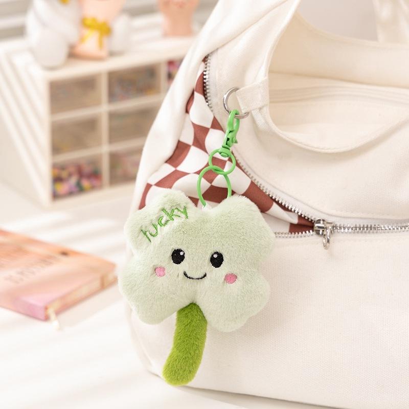 Cartoon Simulation Sprinkler Kettle and Flowers Tulips Lucky Grass Doll Plush Toys Schoolbag Pendant Keychain