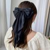 2Pcs Women Faux Satin Bowknot Hair Clip Back Head Hairpin with Spring Metal Clip Ribbon Bow Hair Pin Headwear