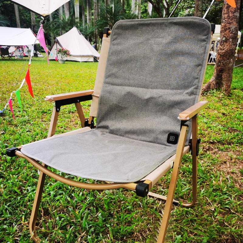 4 Zone Uniform Heating Seat Cushions USB for Comfortable Warmth in Back Waist and Legs During Outdoor Use