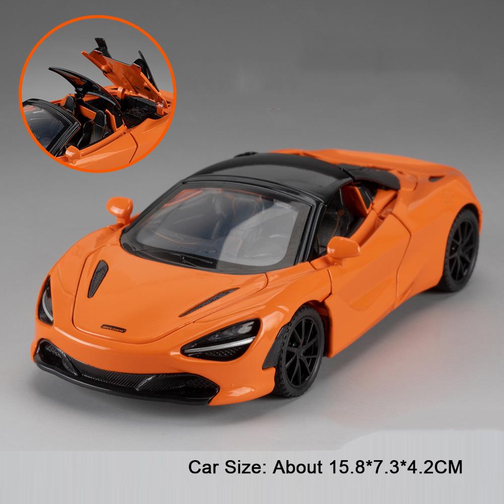 1:32 720S Senna Sports Car Model Toy Doors Opened Metal Die-cast Sound Light Miniature Vehicles Models Boys Collection Gifts