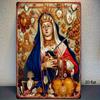 Vintage 2D Mary Metal Wall Sign - Sturdy 8x12in Decor for Bar Bedroom Kitchen Home