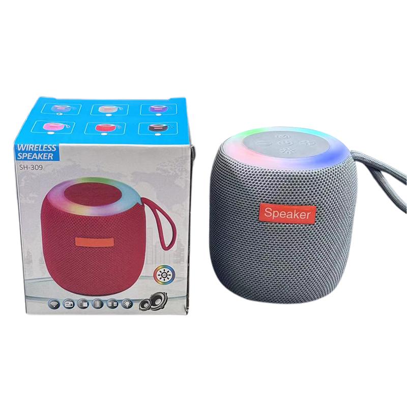 Bezprzewodowy Głośnik Bluetooth Wodoodporny Kolorowe Światła RGB Efekt Dźwięku Stereo Bas Ładowanie Przenośny Głośnik