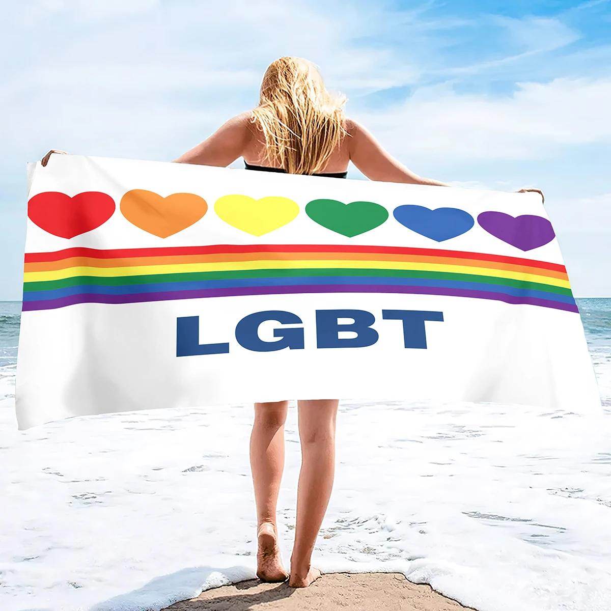 

1pcs Couple beach towel, and fashionable ultra-fine fiber beach towel, quick drying and absorbent beach towel W40*H60(CM)