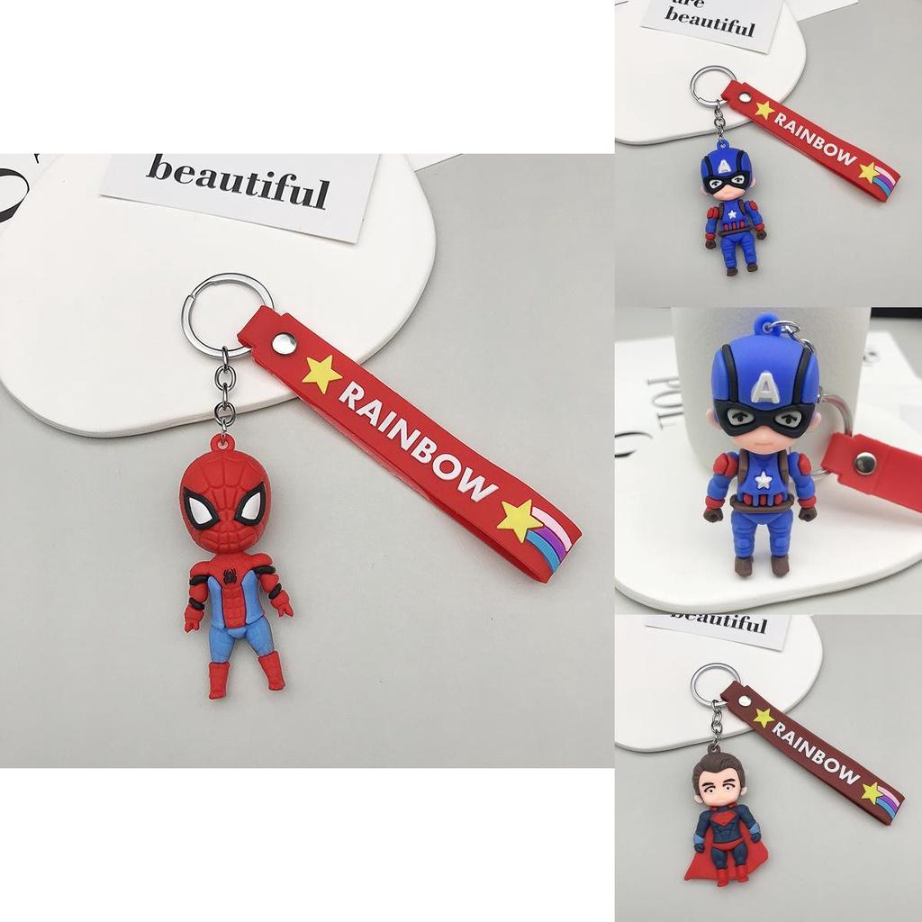 Marvel And Dc Hero Keychain Set Durable And Colorful Superheroes Keyring For Kids And Adults