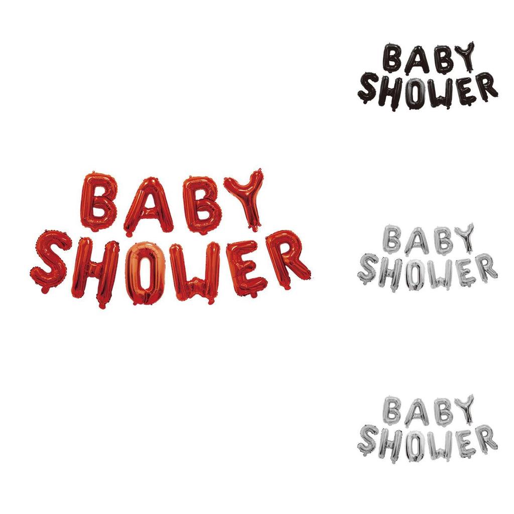 Baby Shower 16in Aluminum Foil Letter Balloons For Infant Celebration Decor