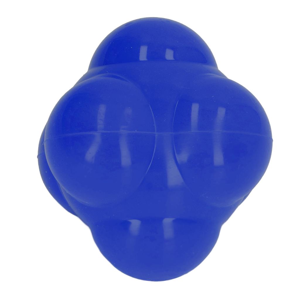 Reaction Ball Rubber Bright Color Hex Reaction Trainer Ball for Improving Hand Eye Coordination Agility Blue