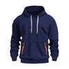 Men's Couple Streamer Hoodie with Contrasting Color Pockets Loose and Versatile Long-sleeved Sweatshirt