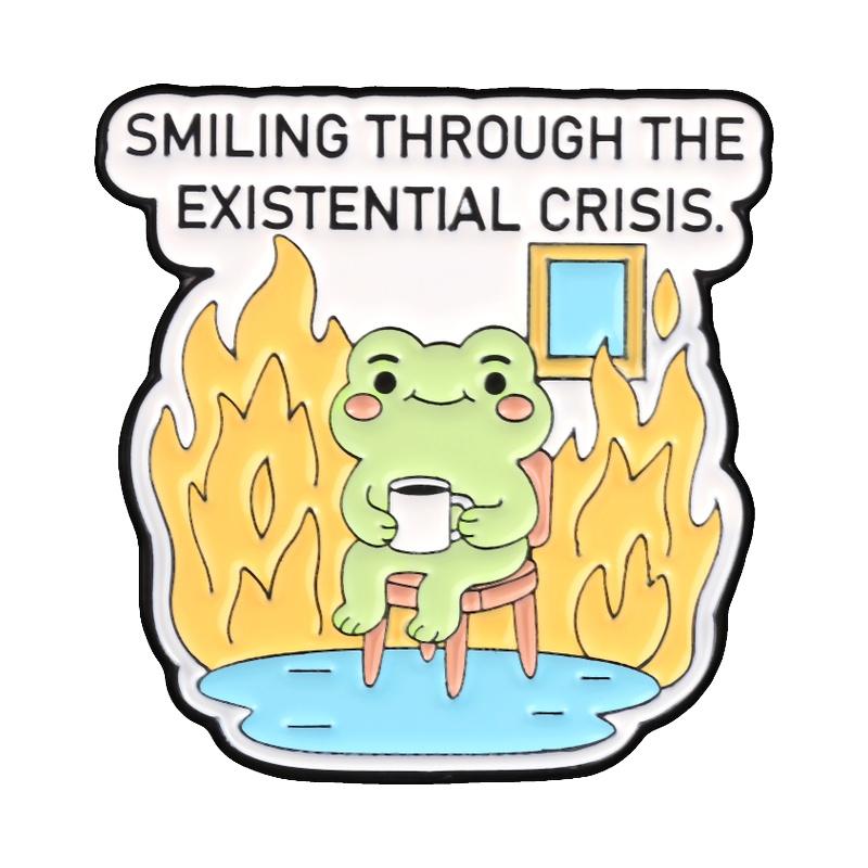 Cute Cartoon Frog Badges I Have To Say Weird Stuff Or I'll Die Enamel Pin Doom Scroll Responsibly Brooch Accessories