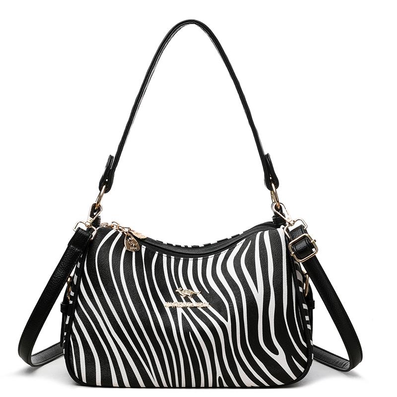 Women's Small Square Bag Leopard Zebra Print Commuter Crossbody Bag Mother Bag