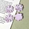 Exquisite Big Purple Flower Stud Earring for Women French Retro Elegant Japanese Sweet Resin Ear Wedding Party Jewelry