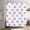 Seashell Printed Shower Curtain Pink Floral Design for Bathroom Decor Home Textiles Customizable Size Available (180cmx180cm)