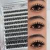 Thick Self-Adhesive False Eyelashes 3D Mink Eye Lashes New Eyelash Cluster  Eyelash Extension