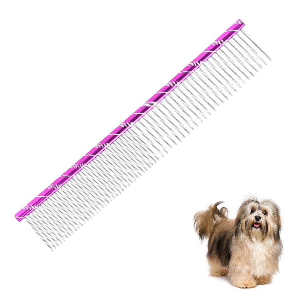 Pet Comb Sparse and Dense Double Tooth Open Knot Comb for   and Short Haired Dog Cat and Other Pets