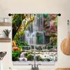 Set Of 2 Vibrant Waterfall Nature Print Curtains Privacy Polyester Living Room Bedroom Tropical Home Decor Curtain With Light Blocking Perfect For
