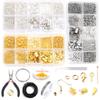 1Set Jewelry Making Kit Metal Lobster Clasp Open Jump Rings Earrings Hook Repair Tools Box For DIY Jewelry Making Accessories