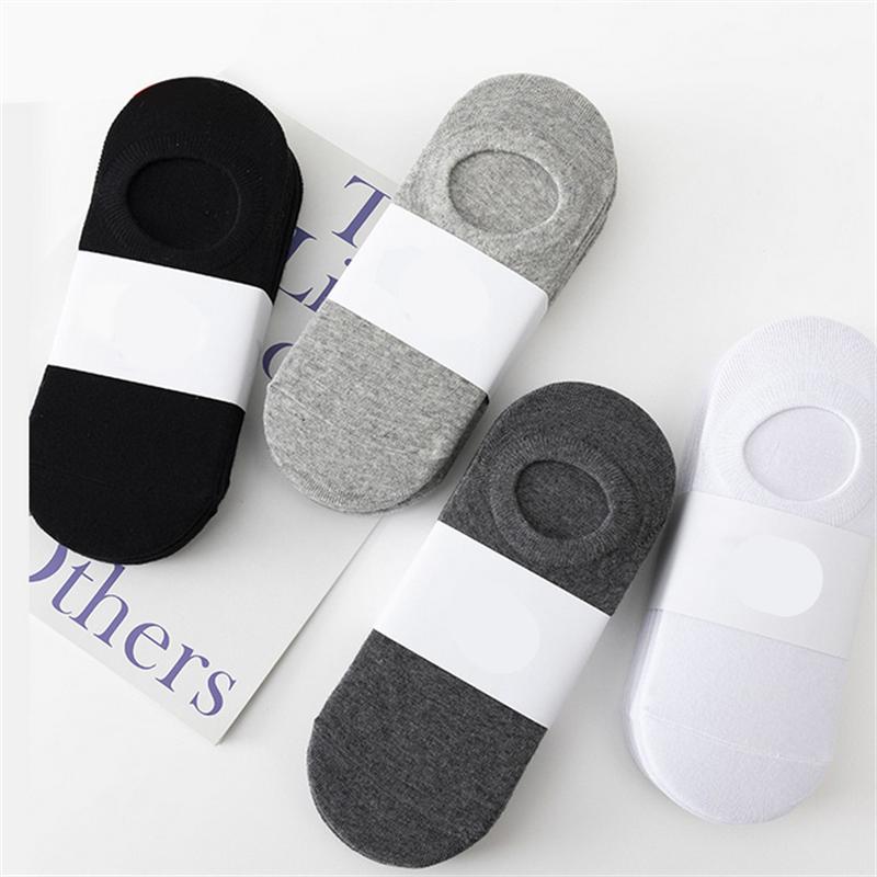 1/5/20 Pairs Cotton Ankle Socks For Womens Mens Couple Student Sports Running Solid Color Boat Socks Non-slip