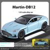 1/32 Scale Aston Martin DB12 GT Super Sports Car Alloy Diecast Metal Model Car Sound & Light Holiday Gift with Kid Children's Toy Car