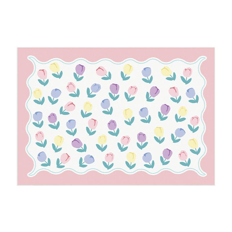 Fashion simple girl bedroom bedside carpet modern living room bedroom popular pattern carpet Checkerboard Large Area Carpets