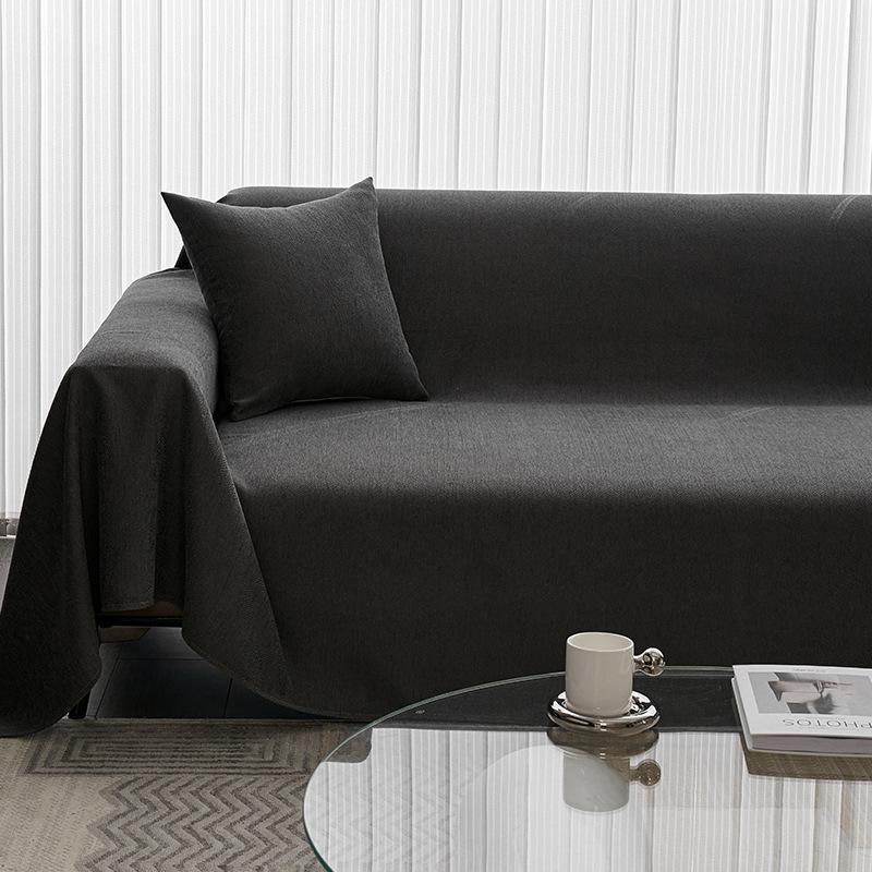 Solid Color High-Grade Rock Sofa Towel Chenille Anti-Scratching Sofa Cover All-Inclusive Universal Cover Non-Slip Mat Cover Cloth