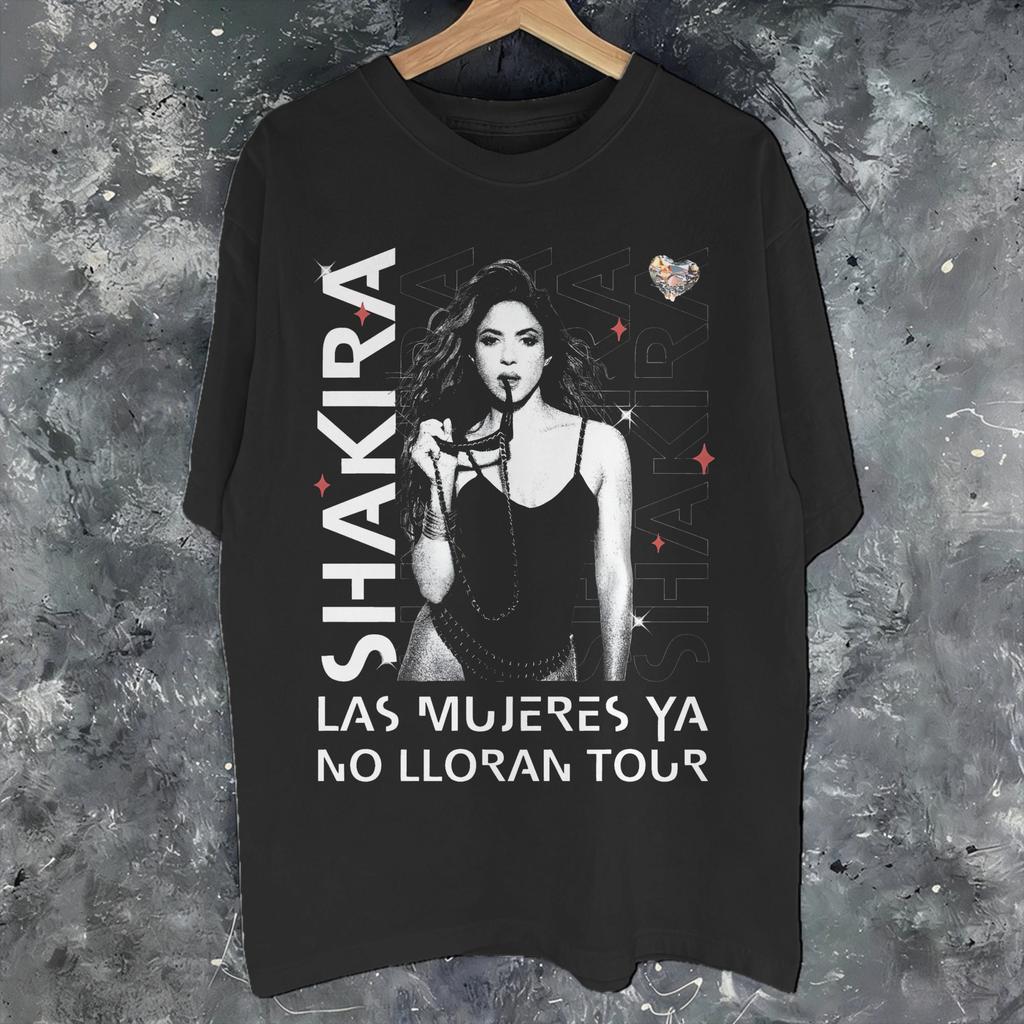 Camiseta Unisex Estampada Shakira Las Mujeres Ya No Lloran World Tour Camiseta 100% Algodón Camisetas Ropa