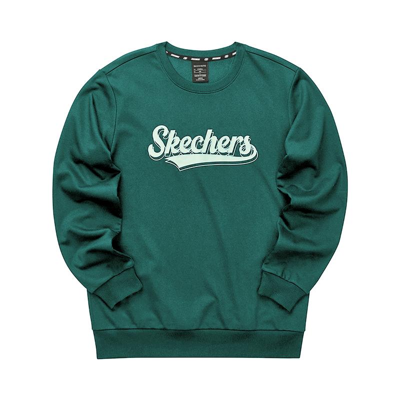 Skechers Colorful Casual Series Fashion Comfortable Soft Skin-Friendly Versatile Fleece Hoodie Unisex hoodies Spruce-Green FHL323U075-0027 L