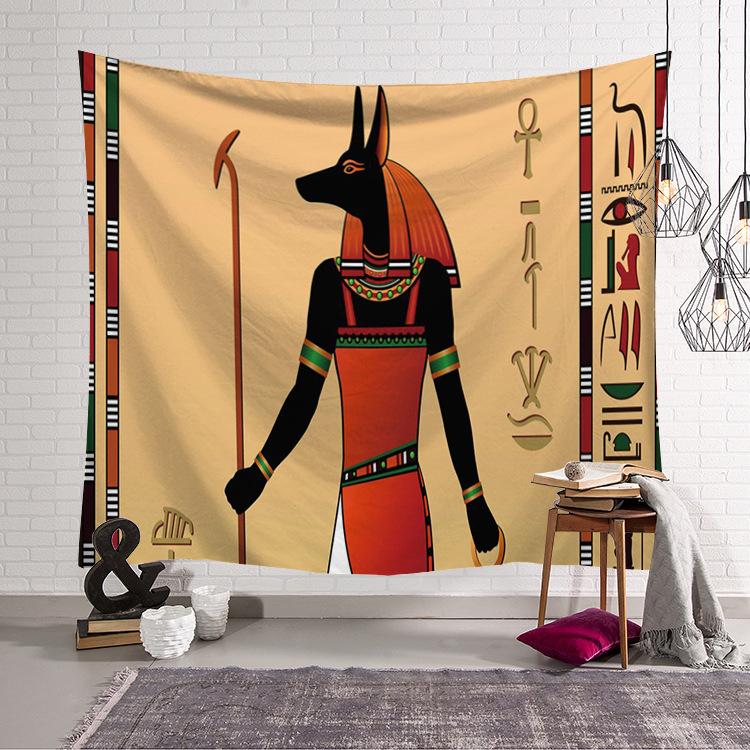 Yellow Ancient Egypt Hanging Old Culture Printed Hippie Egyptian Tapestries Wall Cloth Home Decor Vintage Tapestry