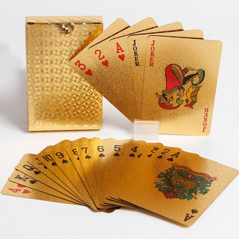 Schwarz Gold Spielkarte Poker Spiel Deck blau Silber Poker Farbe Plastik Magisches Wasserdichtes Kartenspiel Magie Wasser Geschenk Sammlung