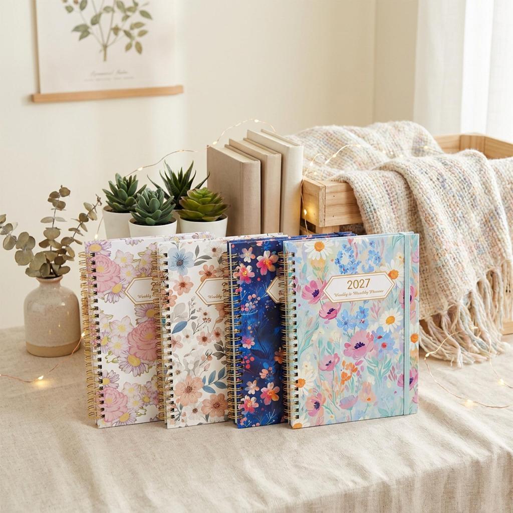 2027 A5 Custom English Spiral Weekly Planner Notebook