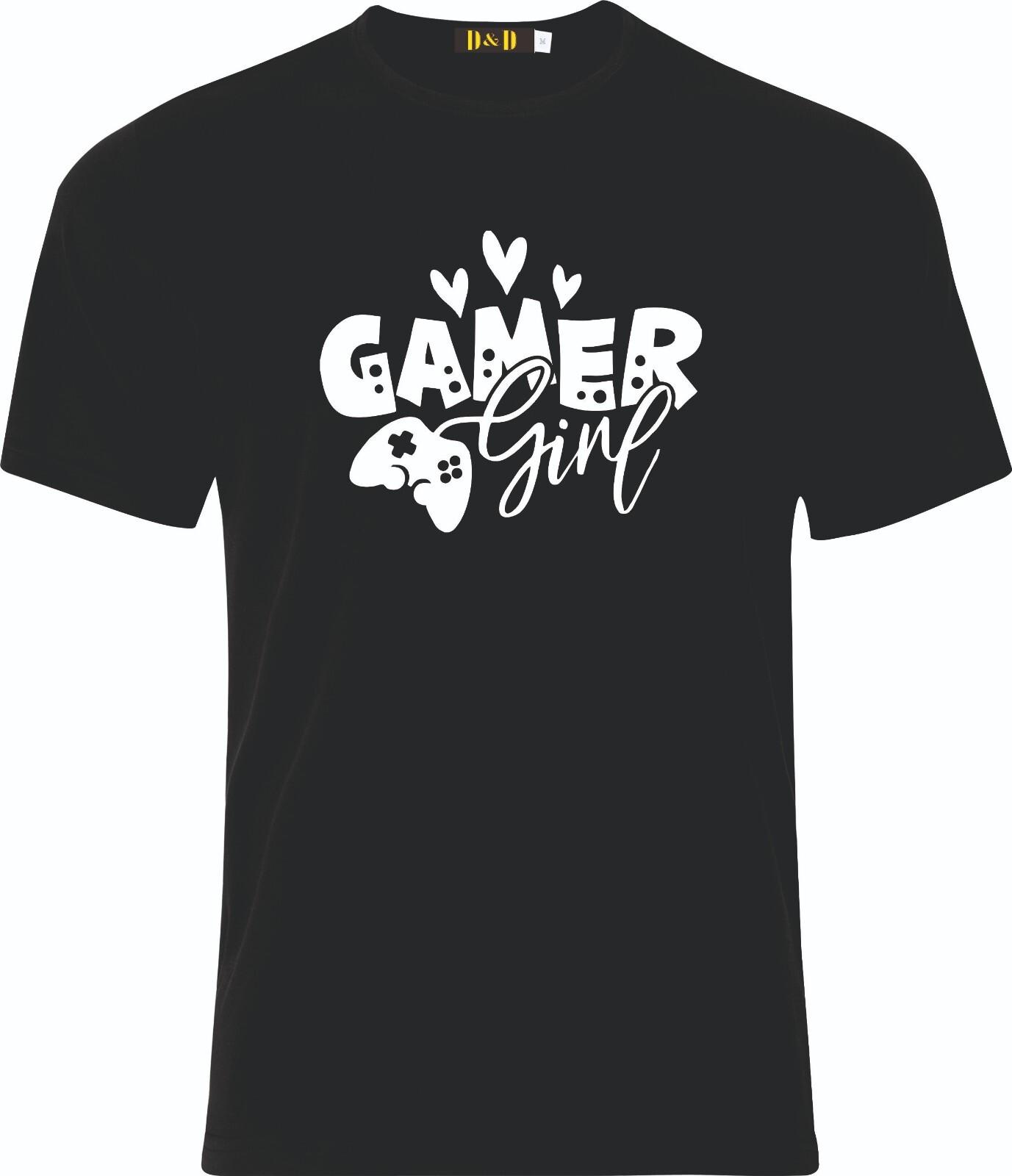 Gamer Girl funny xmas gift humour cotton T Shirt Mens Womens Tees Top XL