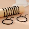Handwoven Morse Code Number Flat Knot Bracelet Unisex Fashion Accessory