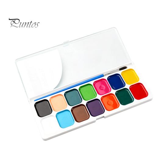 Art Supplies Watercolor Paint Set, Portable Washable Solid Palette, Bright Semi Dry Set Colors Pigment Kit, for Kids And Beginners Illustrations Safe