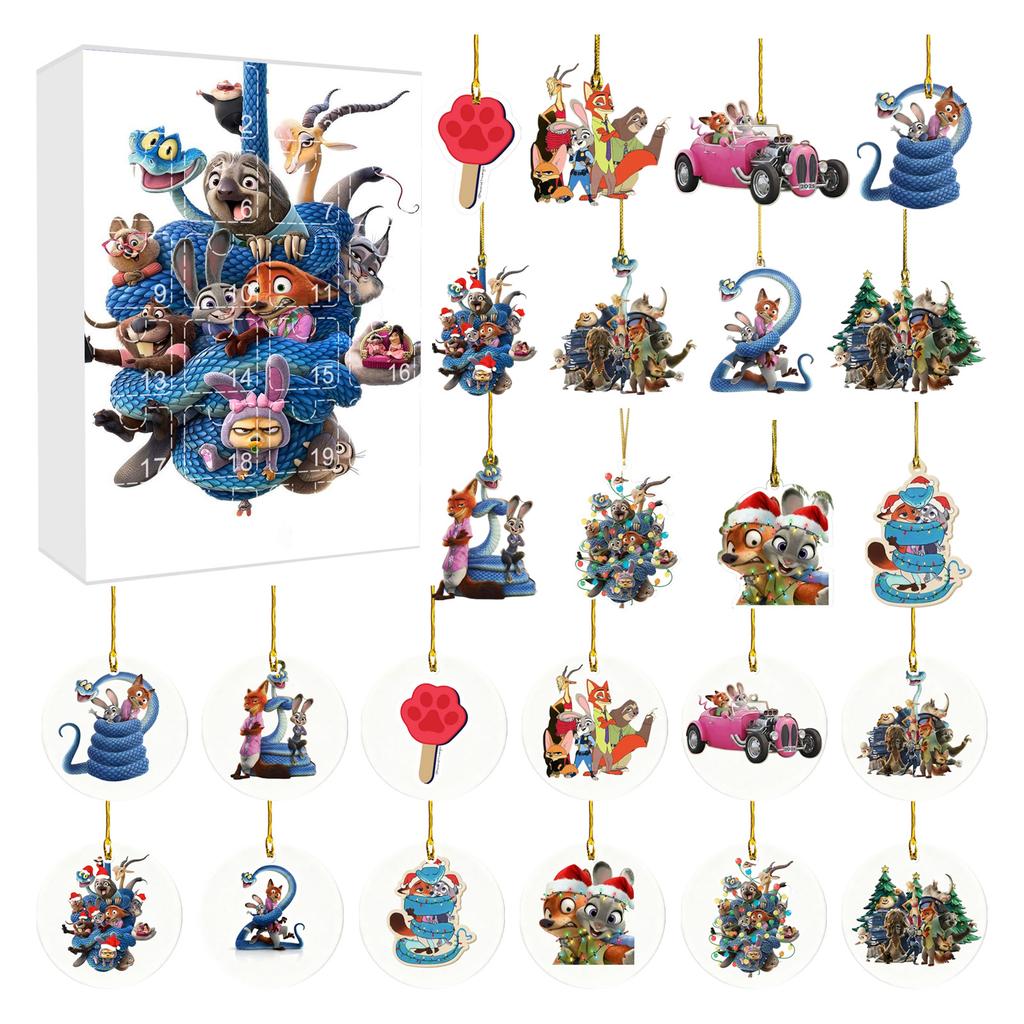 2D Flat Aircraft Box 24pc Series Advent Calendar Christmas Countdown