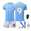 Kinder Sportausrüstung Manchester City Haaland Fußballtrikot Polyester Blau