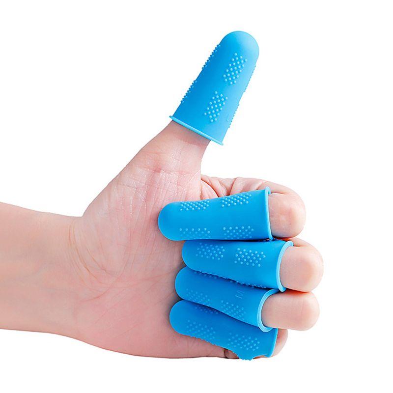 5Pcs/set Non-slip Silicone Finger Cover Cap Heat Insulation Finger Guard Protectors for Scrapbooking Crafts Ironing