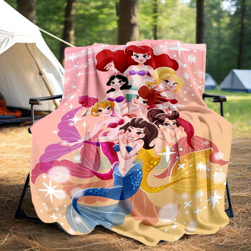 1pc, Disney Princess Cartoon Blanket,Living Room, Travel, Camping, Car Blankets