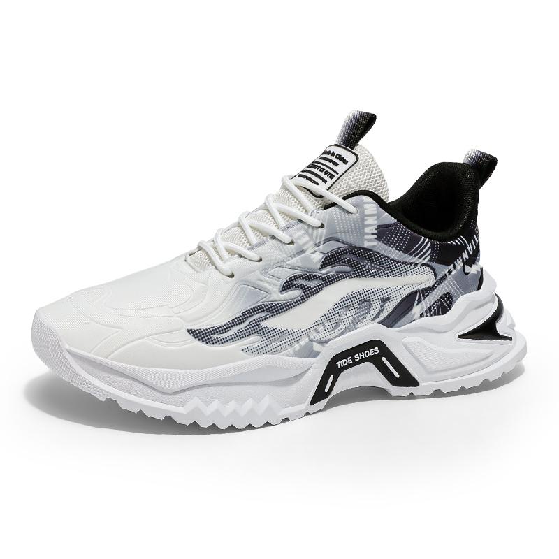 

Fashion Playform Legitimate Leather Black And White Sneakers Vulcanize Sports Shoes Basketball Spring Men s Small Price Tenisky 39