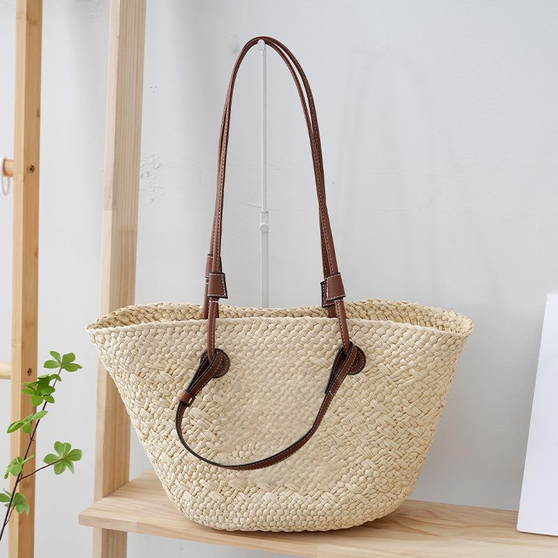 Wholesale bag Tote bag Handbag Vegetable basket Spot wholesale Woven straw bag Versatile seaside beach bag wholesale