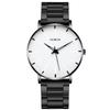 WISH Men's Mesh Band Quartz Fashion Watch - Simple Business Style for Students.
