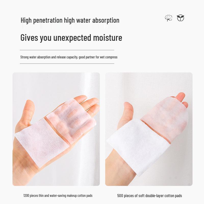 1200 výšivkových bavlněných tamponků pro semi-permanentní make-up: Jednorázové, Nail Art, Odstraňovač laku na nehty, Mokrý obklad & Odličovač